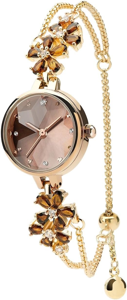 TIME100 Women's Bracelet Watches Ladies Quartz Wrist Watch with Green Dial Bezel with Crystals in Movement Bracelet Strap with Diamonds Waterproof